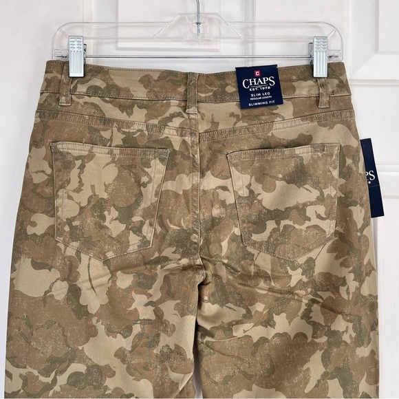 NWT Chaps Camo Print Mid-rise Slim Leg Super Stretch Skinny Pant 4 - Picture 12 of 16